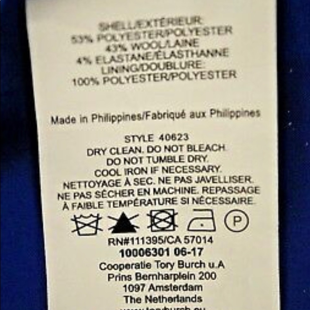TORY BURCH Jane Dress in Blue Dahlia Sz 2 - Picture 5 of 10